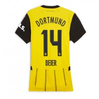 Fotballdrakt Dame Borussia Dortmund Maximilian Beier #14 Hjemmedrakt 2024-25 Kortermet